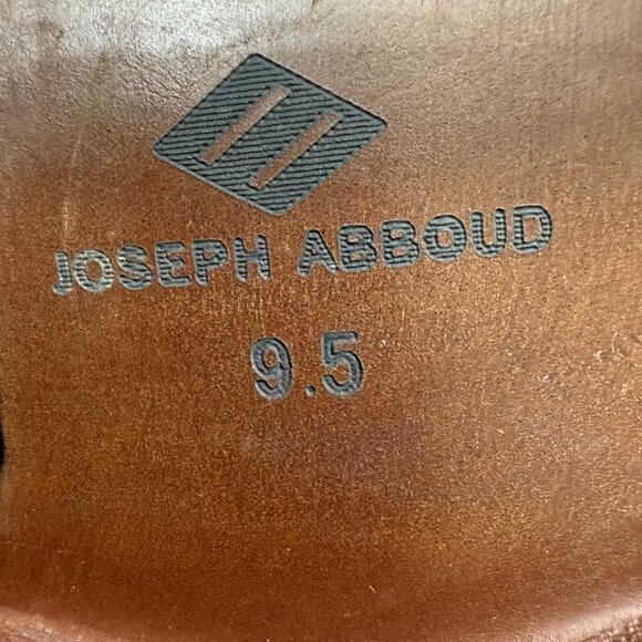 Joseph Abboud Mens Black Leather Loafers Size 9.5 - Picture 6 of 9